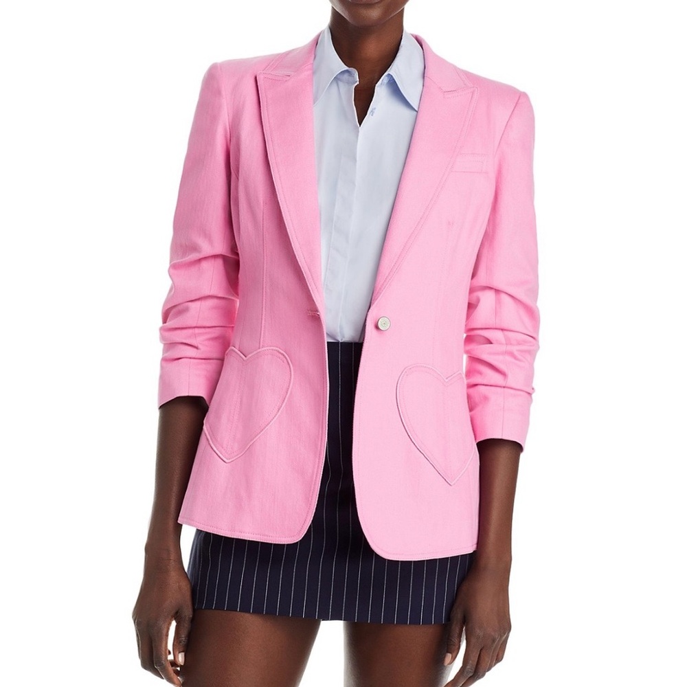 Cinq à Sept Pink Blazer with Heart Details